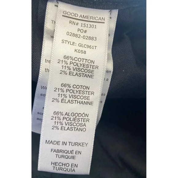 Good American Jeans Good Legs Crop Black Wash Size 4 27 - Picture 4 of 4